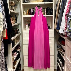 Maggie London Color Block Halter Dress